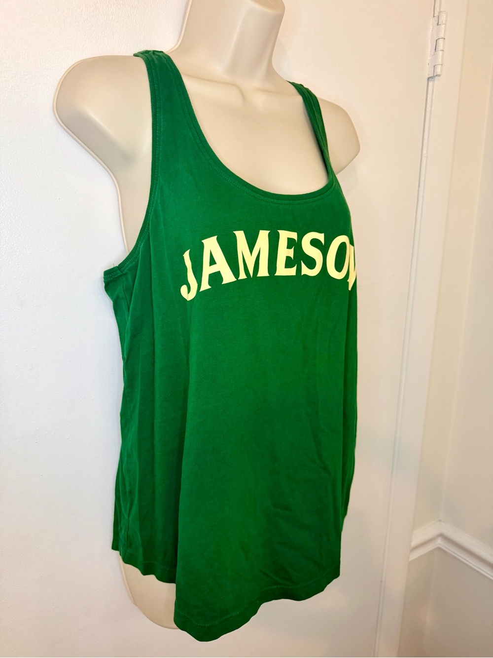 Jameson Irish Whiskey Tank Top Women's Large Green Racerback Promo Logo - Picture 3 of 7